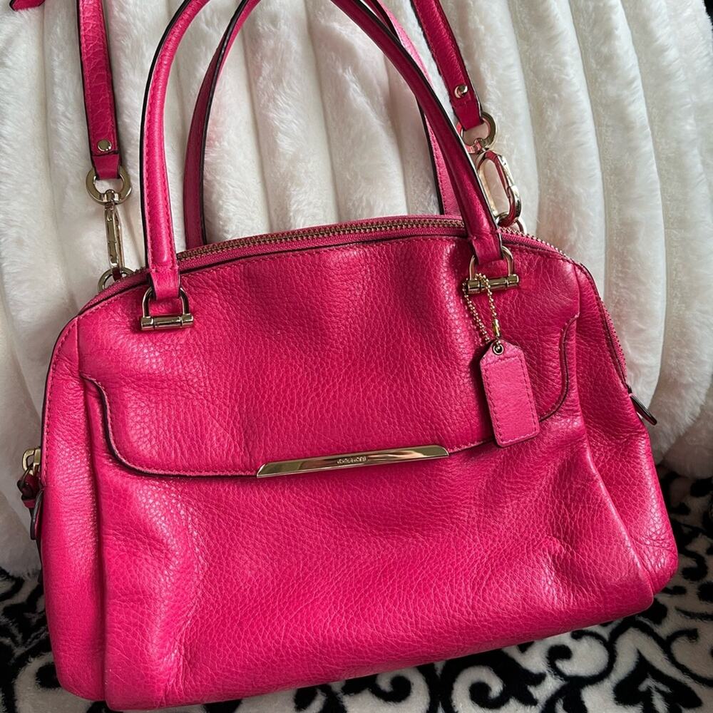 Coach Madison Georgie Small Satchel in Pink Ruby Leather 30081 HTF